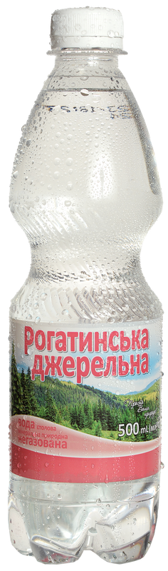 Вода мінеральна столова РОГАТИНСЬКА Джерельна негазована 0,5л